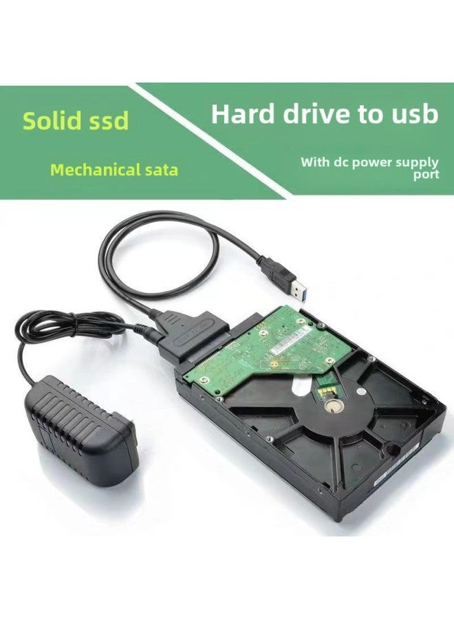 كابل بيانات القرص الصلب USB3.0 إلى SATA2.0 عبر الحدود بالجملة 2.5/3.5 بوصة كابل محرك الأقراص الصلبة الميكانيكي سهل الاستخدام - اللون: USB3.0 ثنائي الأسلاك مع خط محرك الأقراص السهل DC مزود طاقة 12V2A - Image 4
